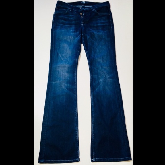 7 For All Mankind Denim - 7 For All Mankind Flare Button-Up Mid-Rise Jeans